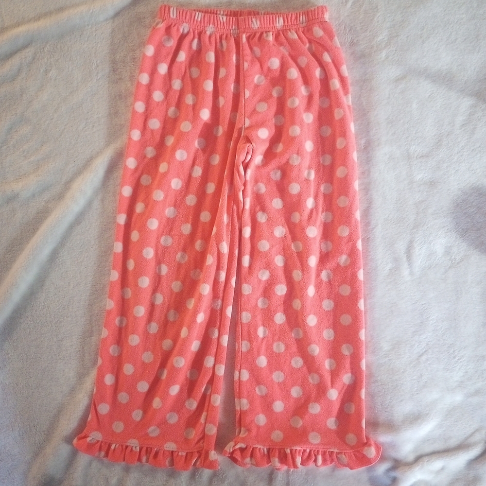 Carter's Coral and White Polka Dot Soft Bottoms